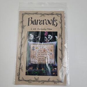 Vtg Bareroots #49 Flutterby Pillow sewing pattern, uncut.